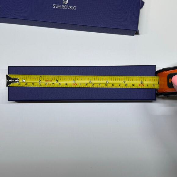 Swarovsky | Bracelet Storage Box w/ Gift Bag | Navy Blue | 8.75 x 2 x 1 in. - Picture 4 of 16